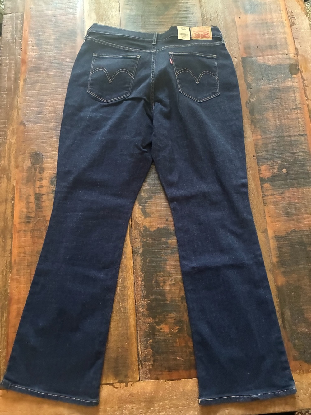 Levi’s Dark Blue Women's Stretch Bootcut Jeans 14S - Picture 2 of 4